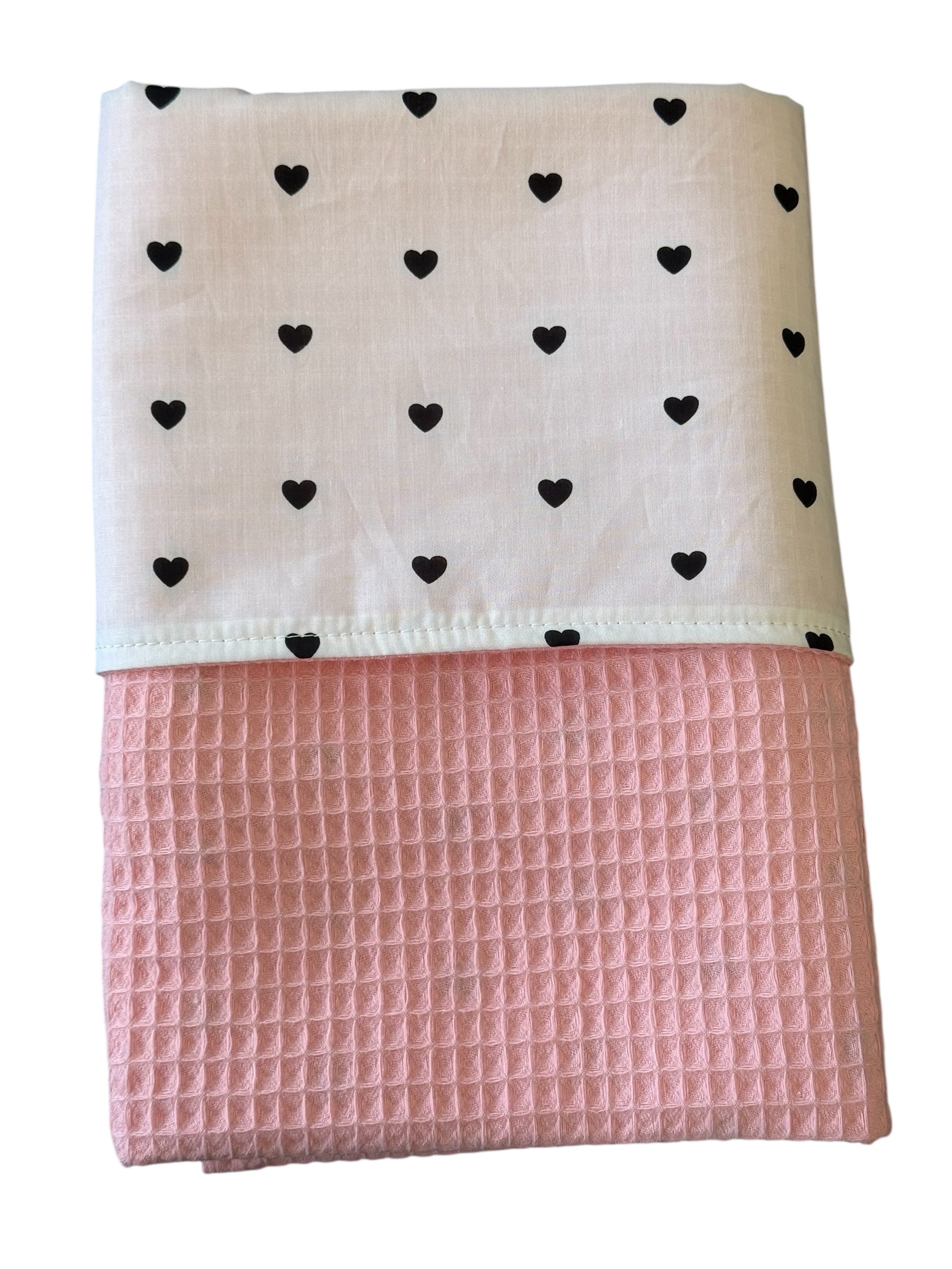 Baby deken kinderwagen deken wieg deken roze hartjes