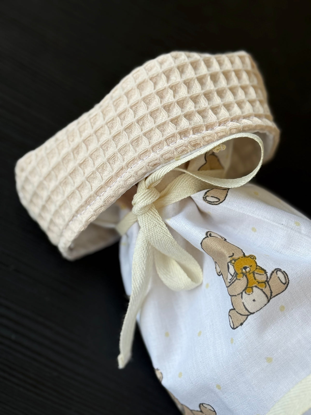 Kruikzak ecru teddy beer