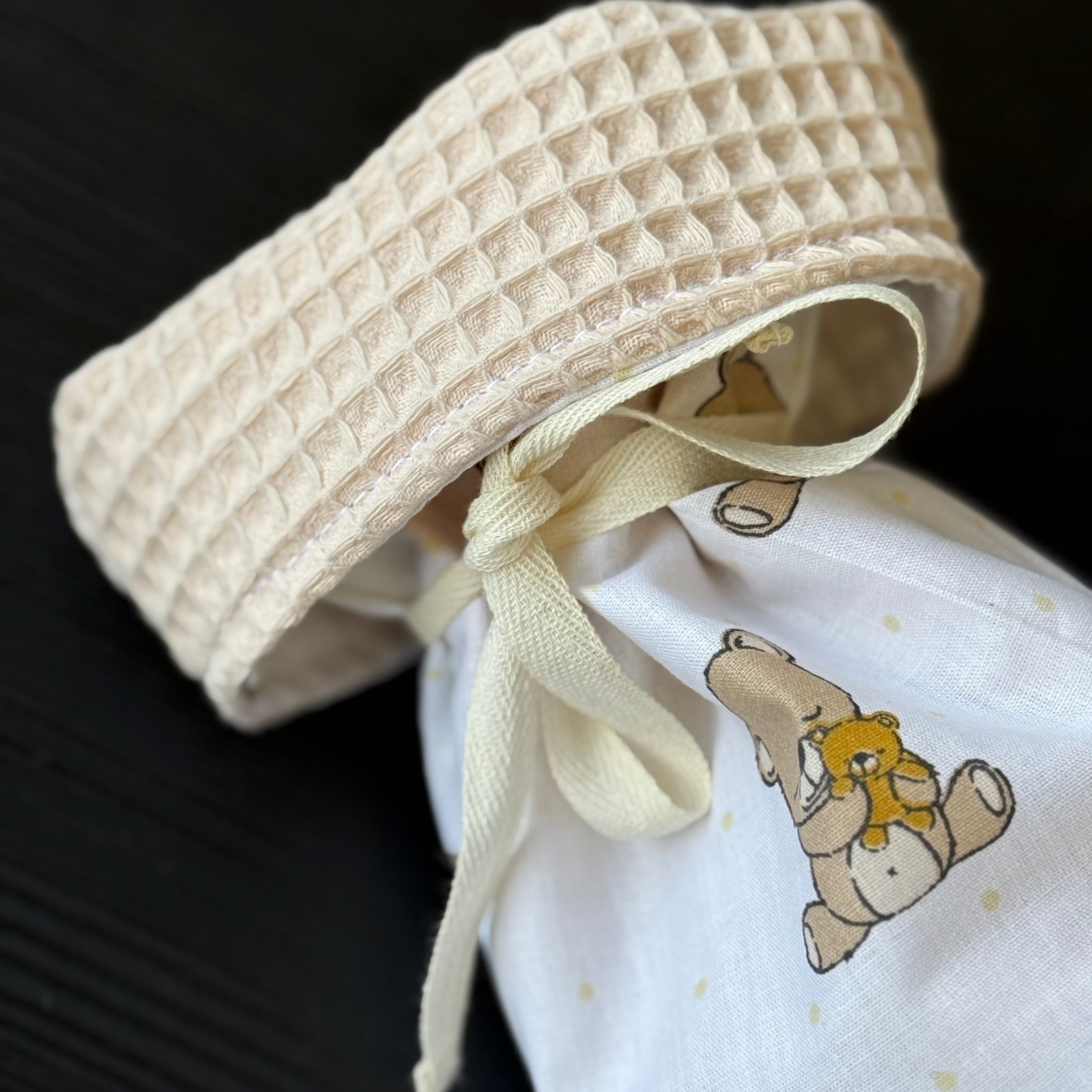 Kruikzak ecru teddy beer