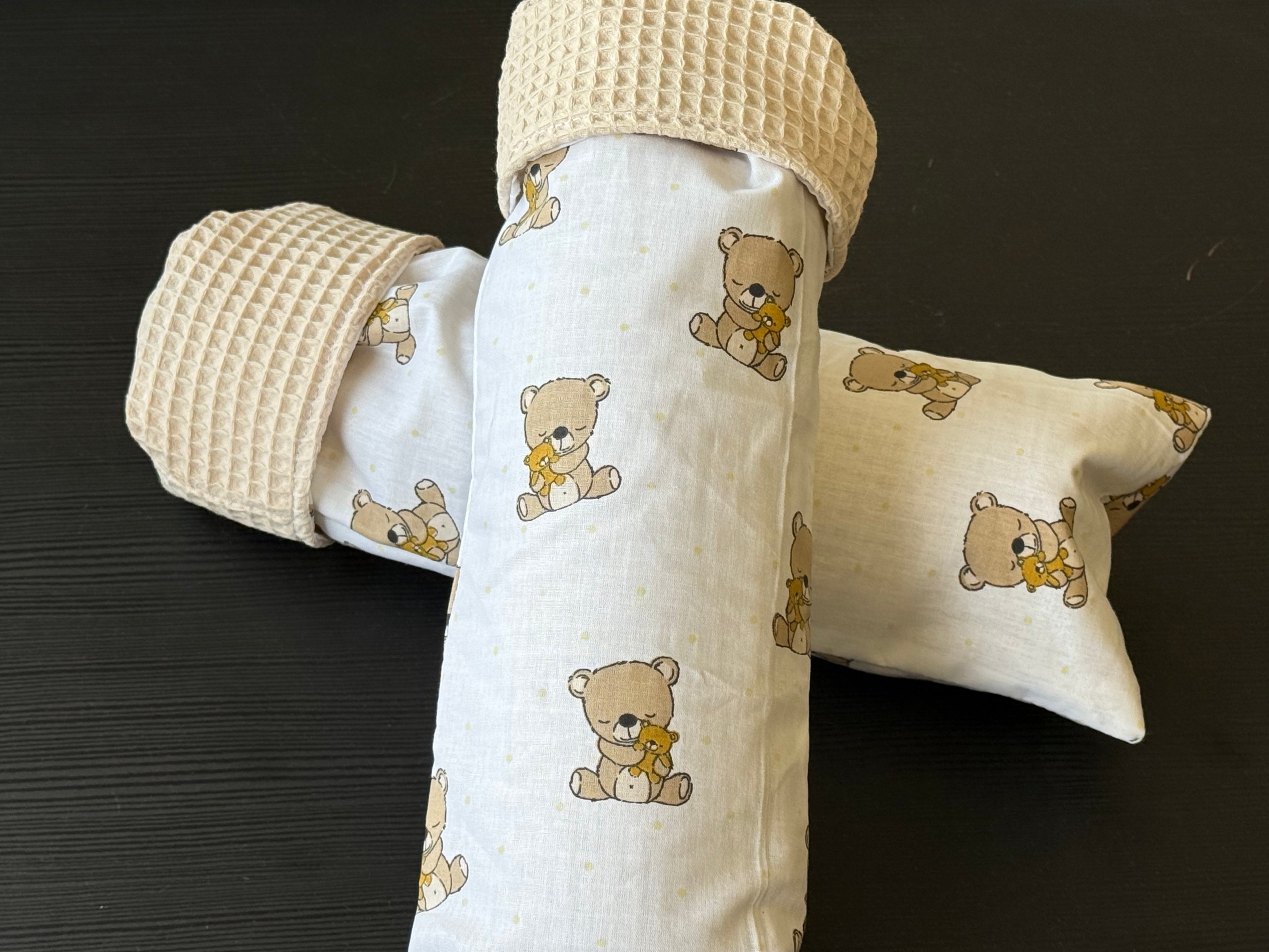 Kruikzak ecru teddy beer