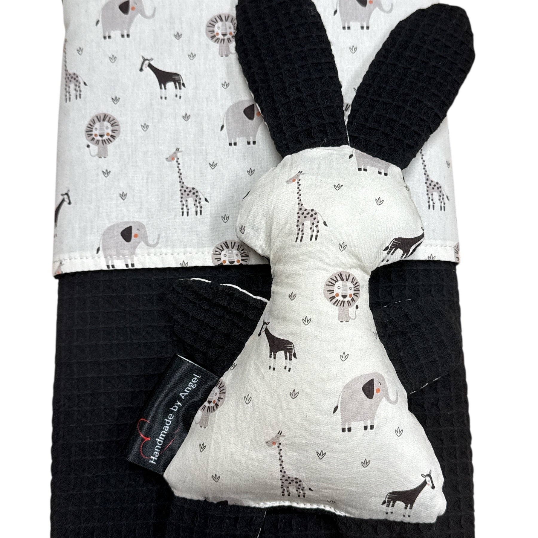 Baby set deken knuffel zwart nieuwe diertjes