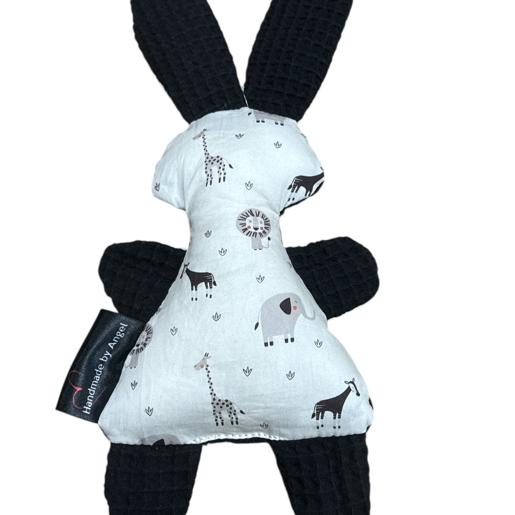 Knuffeltje konijn zwart nieuwe diertjes