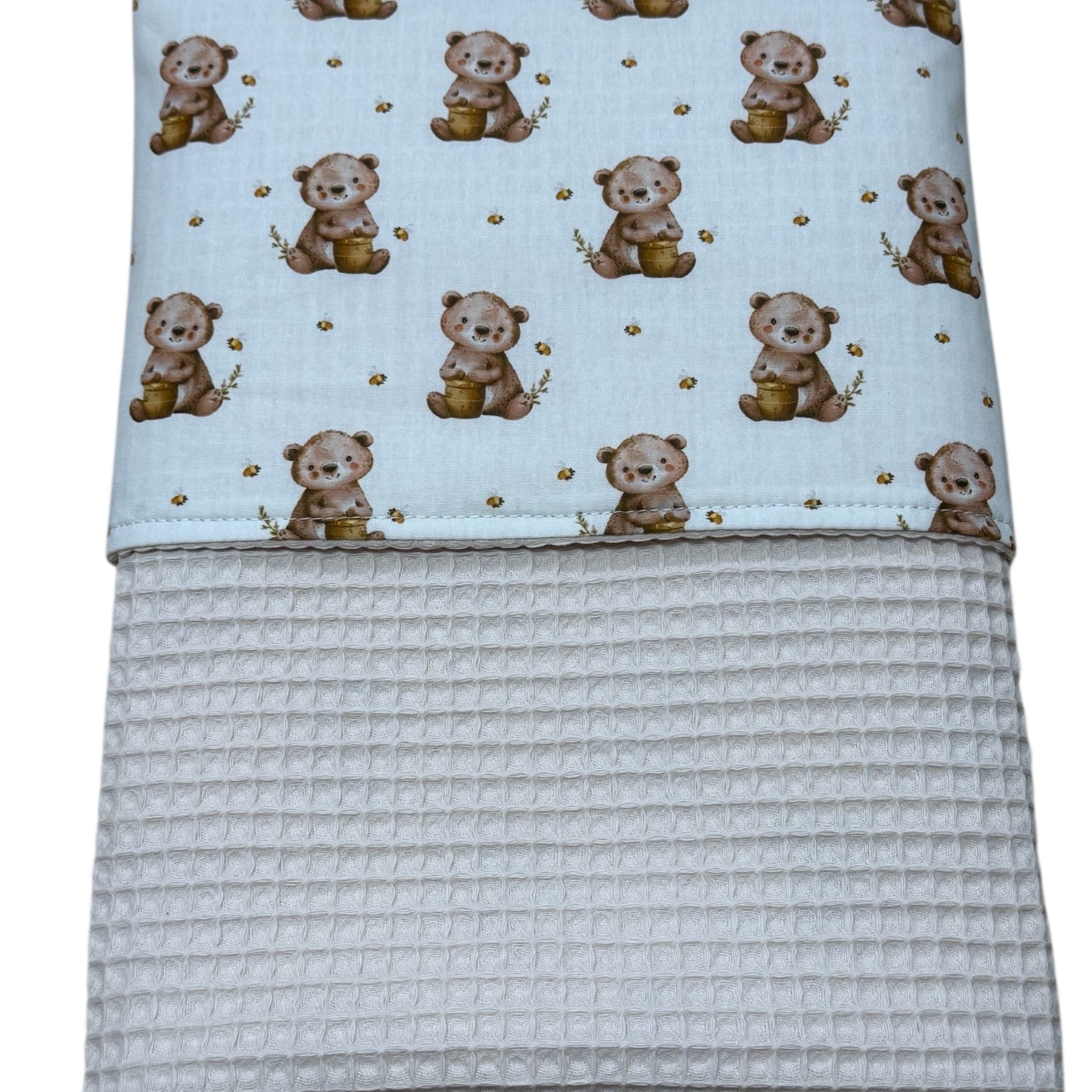 Baby deken kinderwagen deken wieg deken ecru honing beer