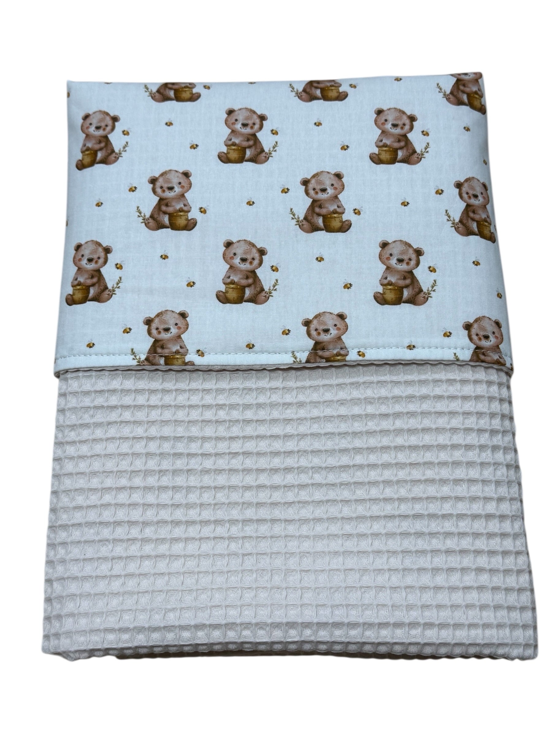 Baby deken kinderwagen deken wieg deken ecru honing beer