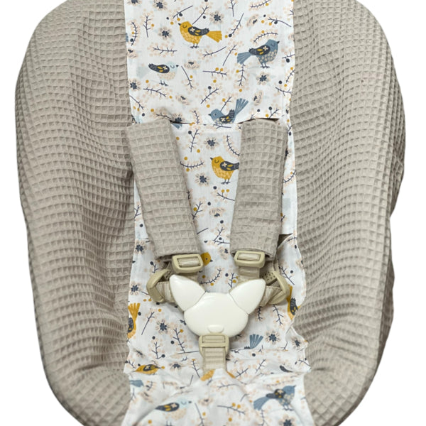 Stokke newborn hoes ecru vogeltjes
