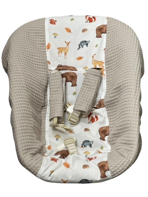 stokke newborn cover Stokke newborn cover ecru forest animal – Handmade By Angel
