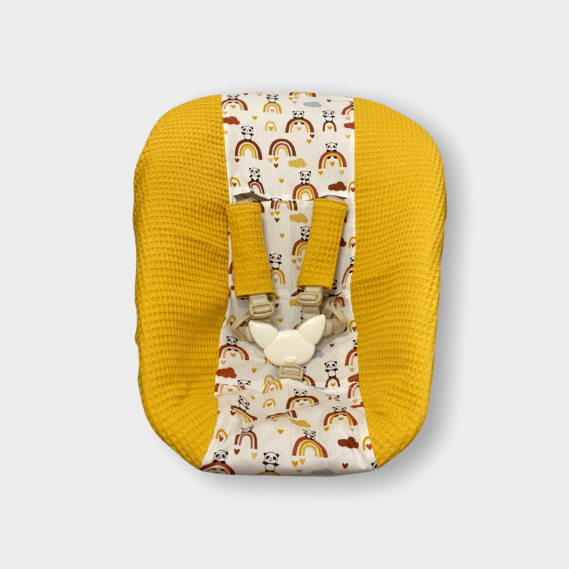 Stokke newborn hoes okergeel panda regenboog