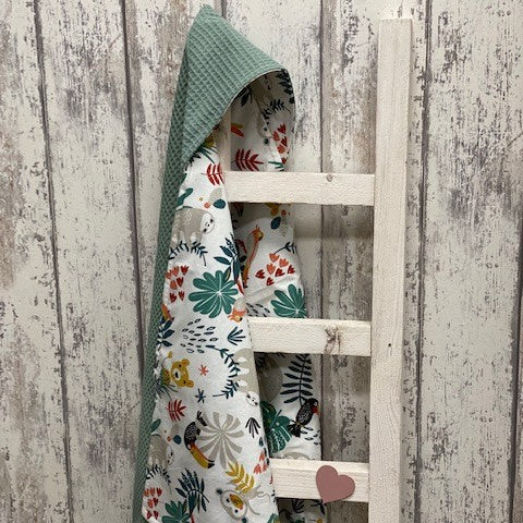 Wikkeldoek oud groen jungle