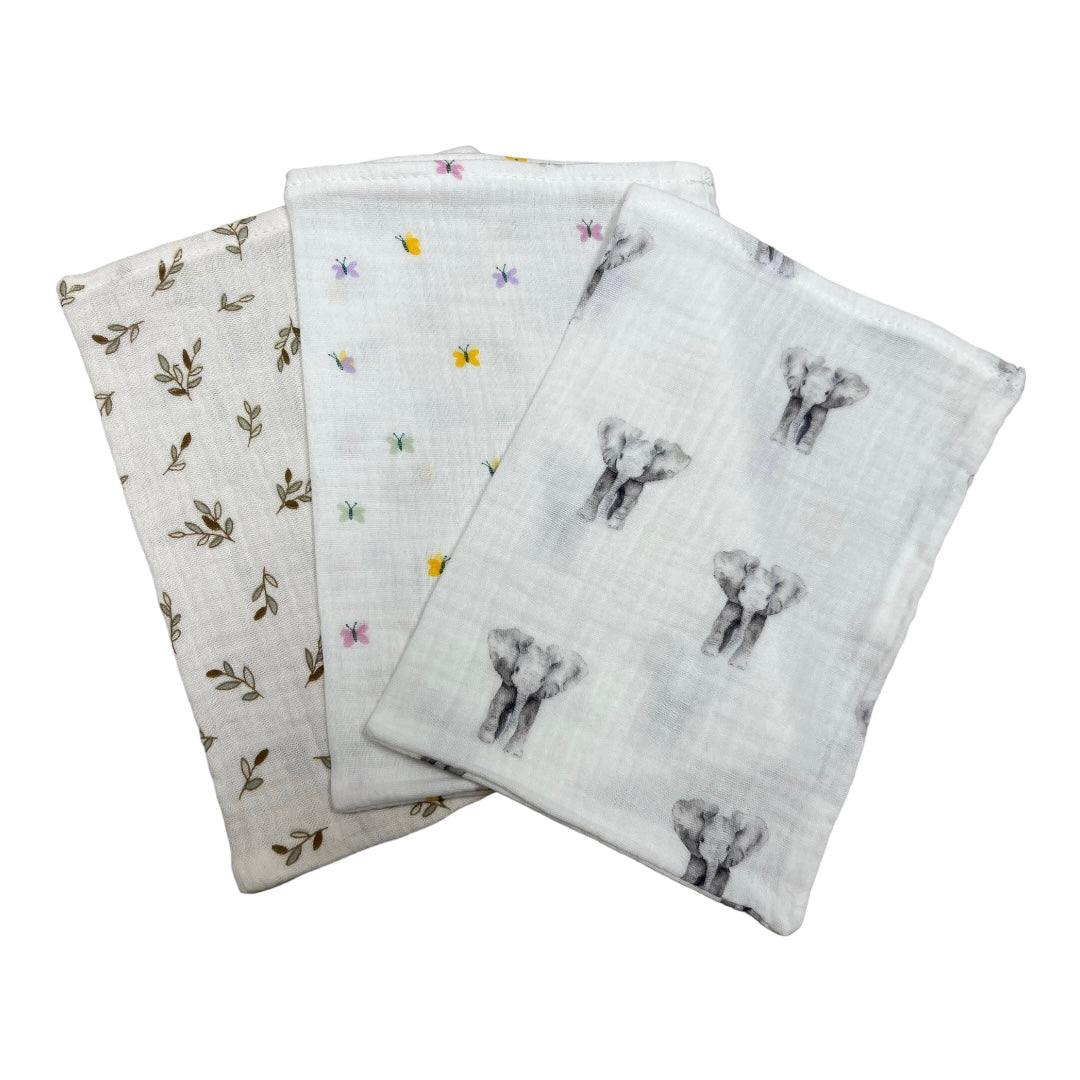 Hydrofiel washandjes takje vlinder olifant