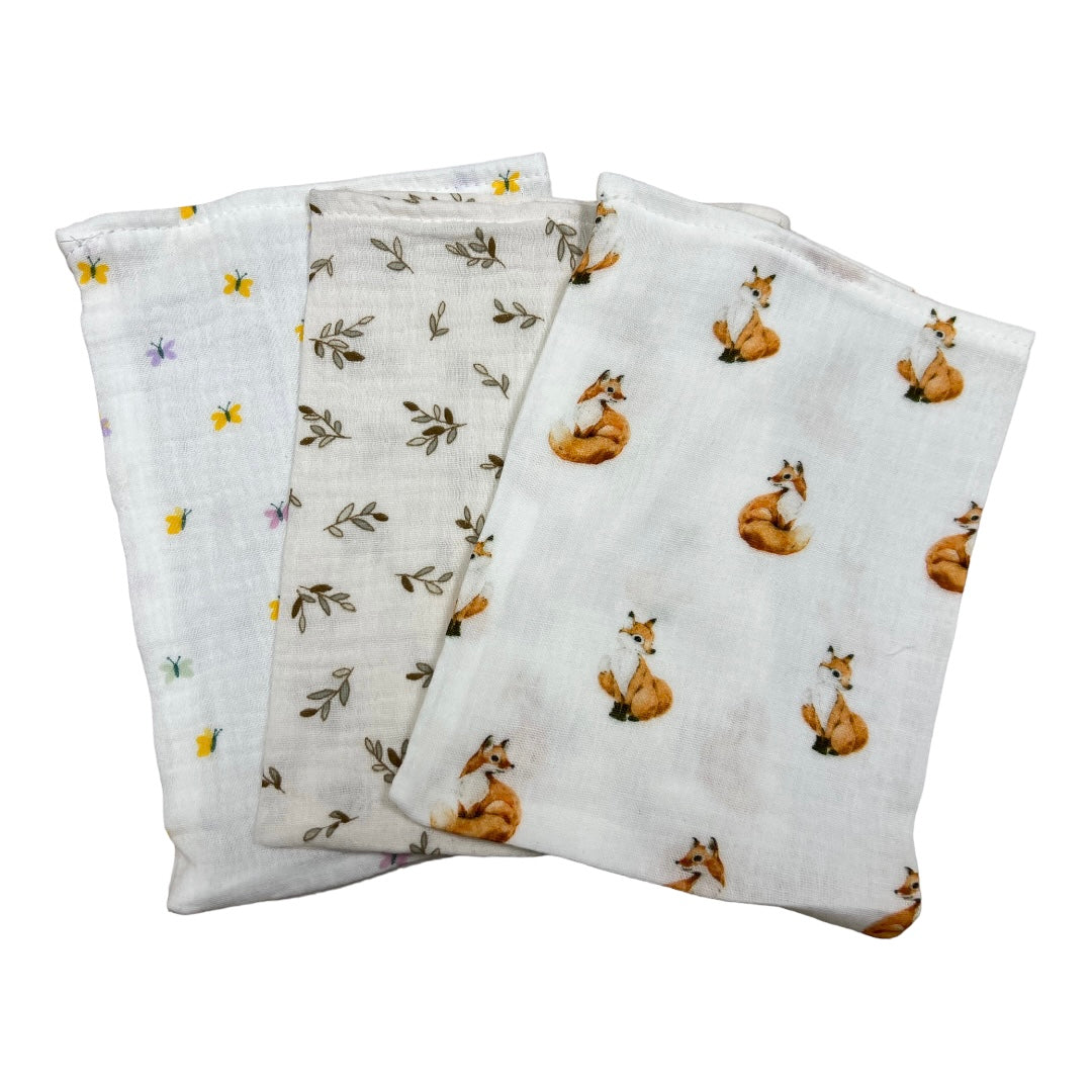 Hydrofiel washandjes vlinder takje vosje