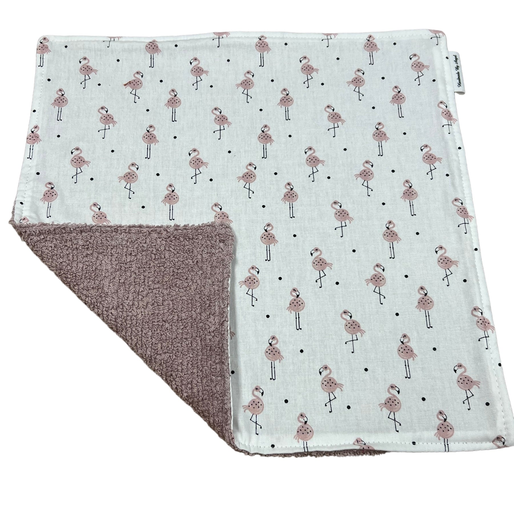 Spuugdoekje oud roze flamingo