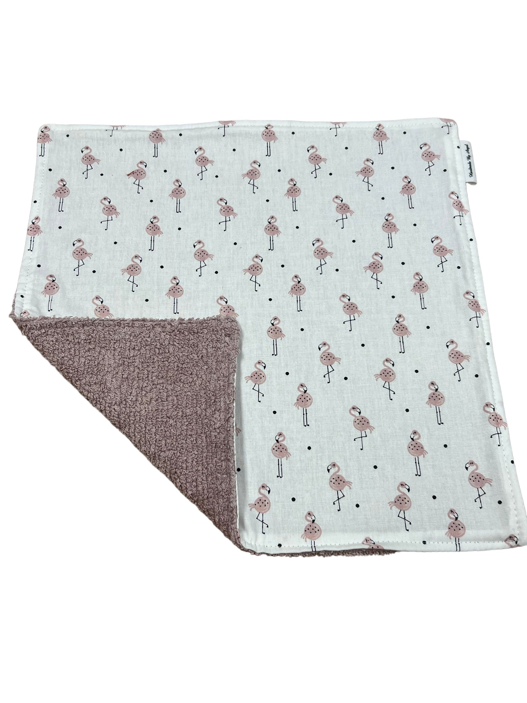 Spuugdoekje oud roze flamingo