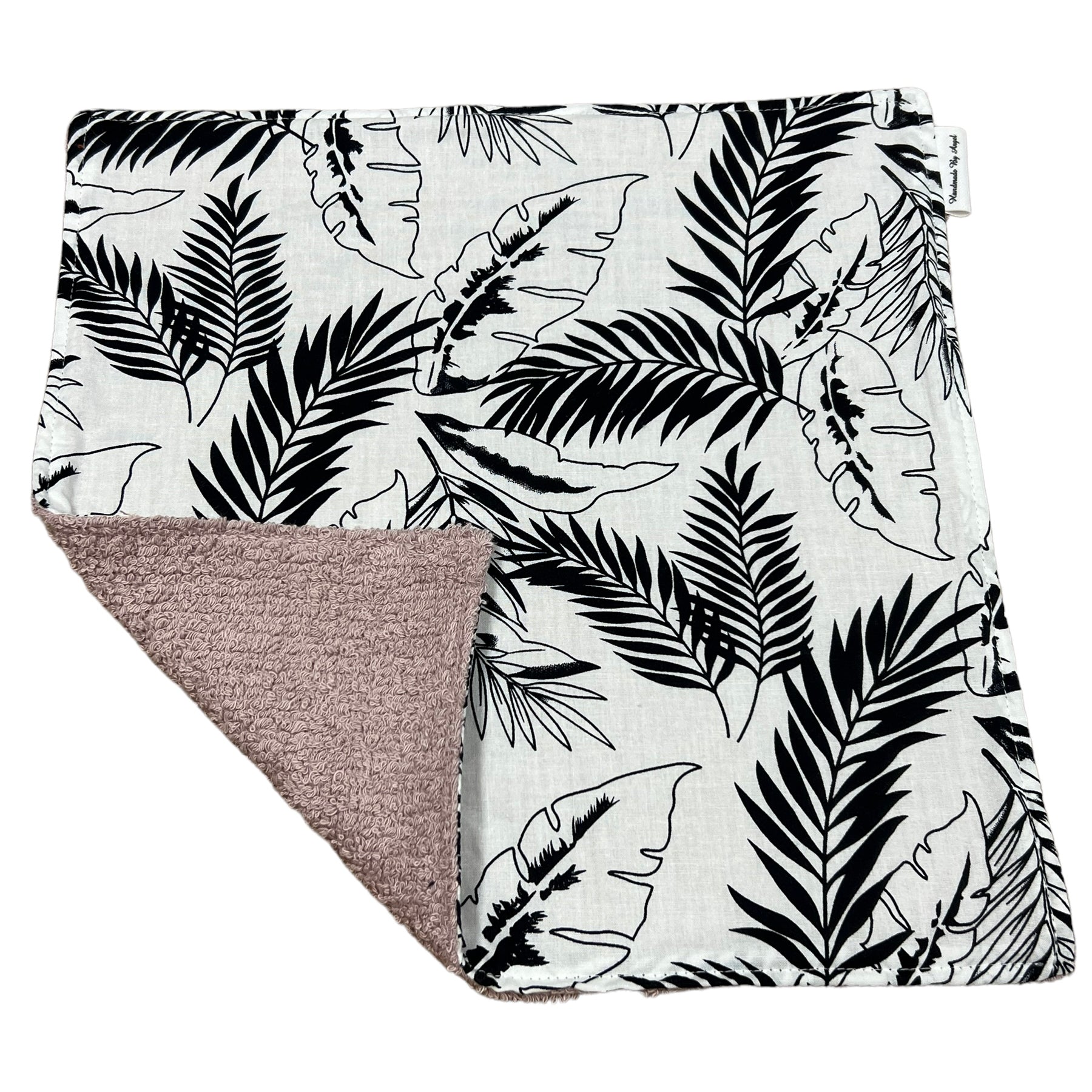 Spuugdoekje oud roze grote bladeren