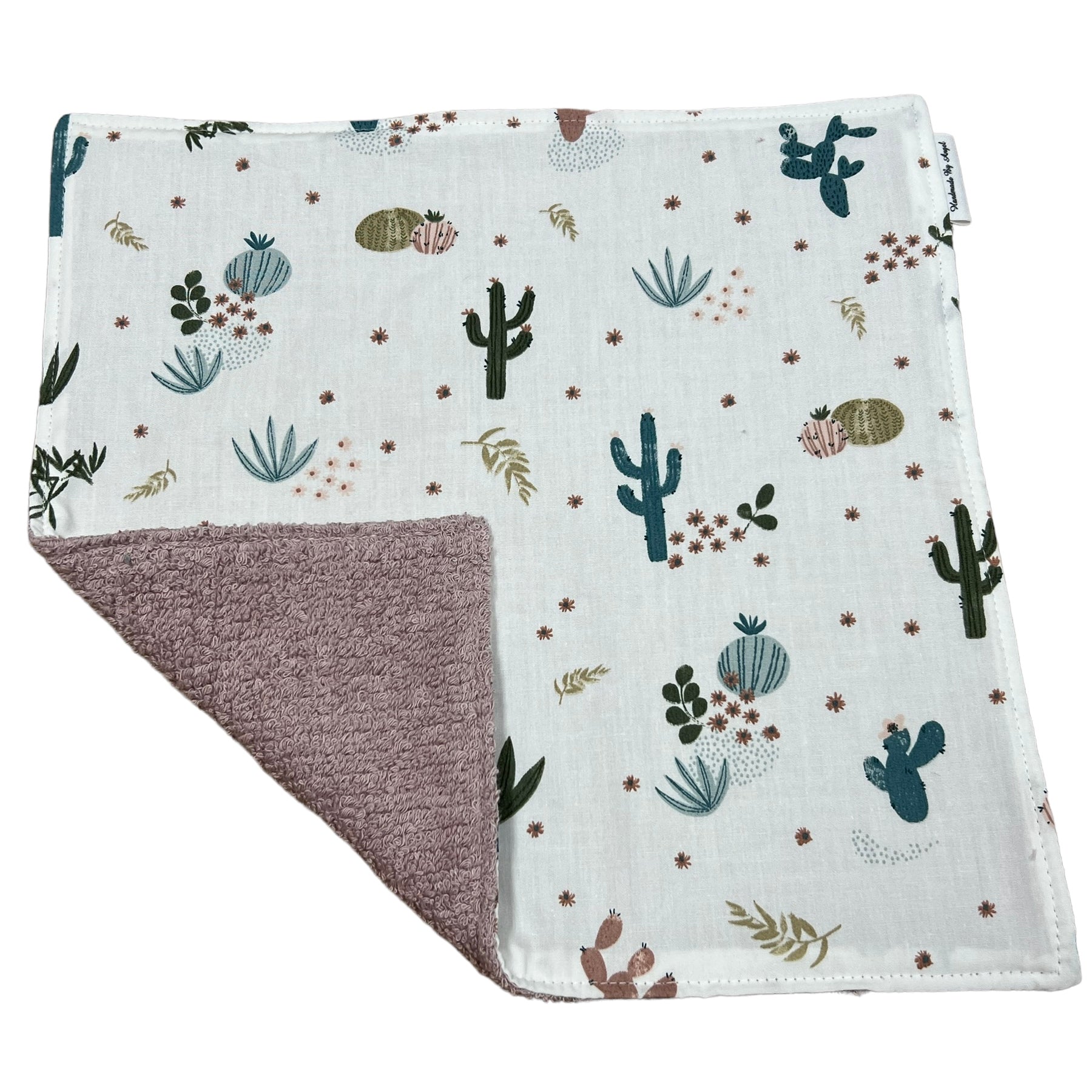 Spuugdoekje oud roze gekleurde cactus