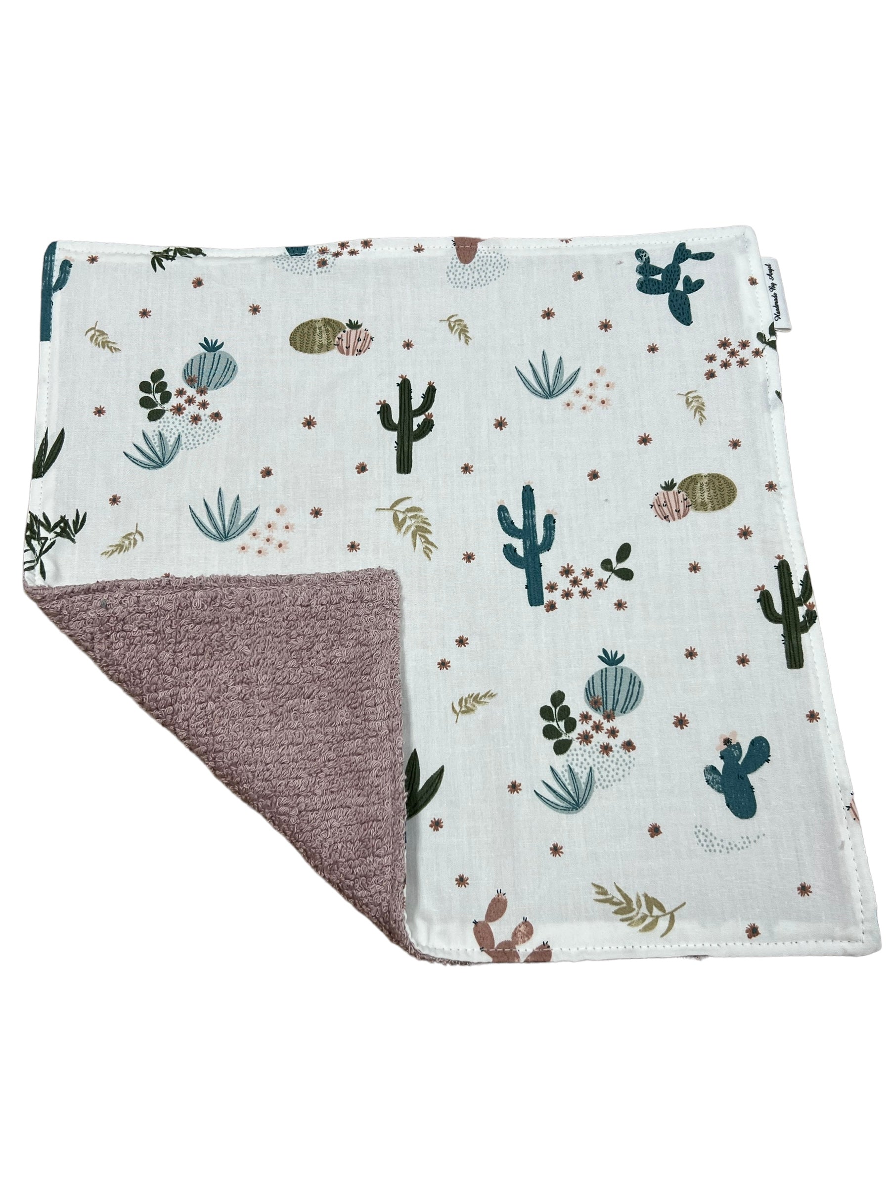 Spuugdoekje oud roze gekleurde cactus