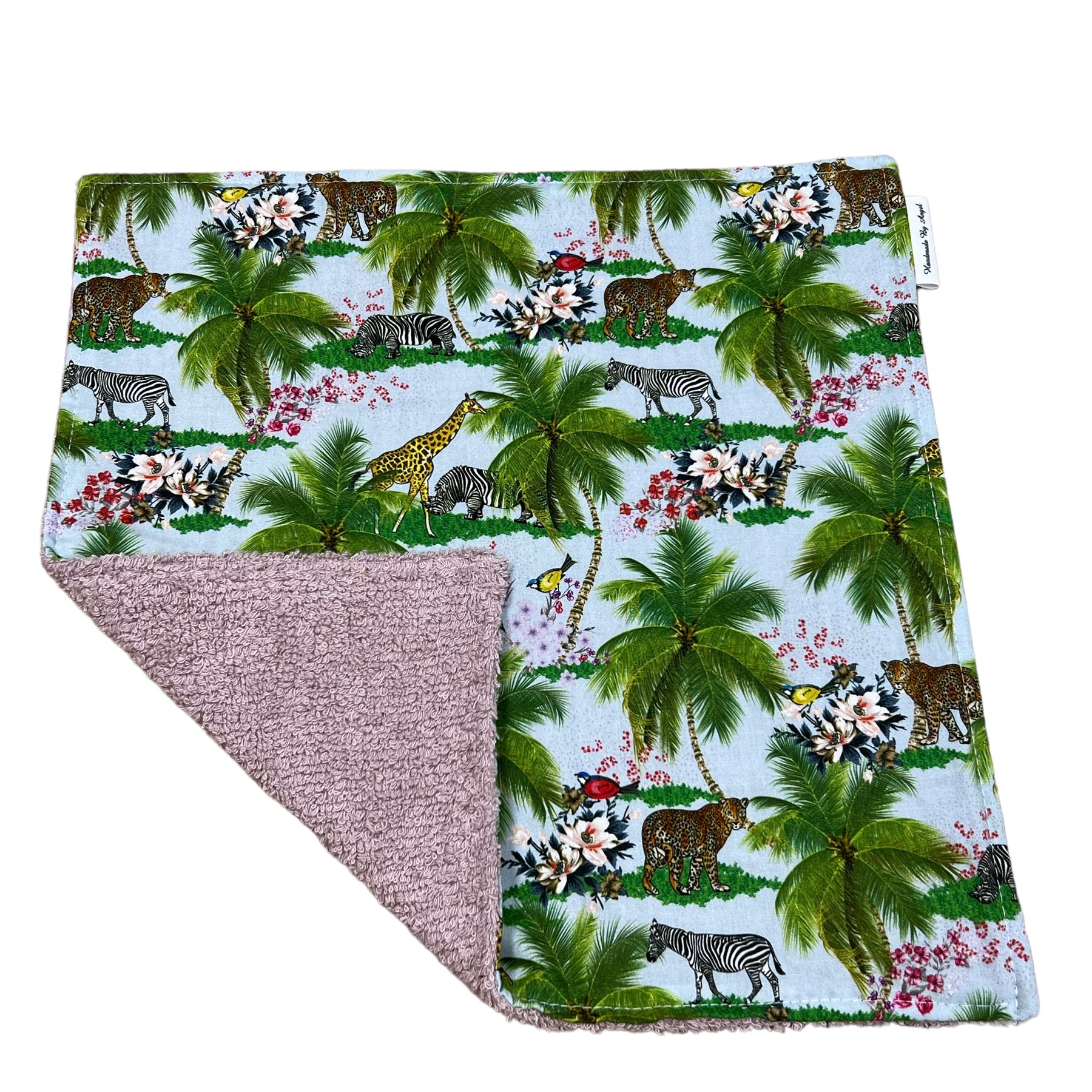 Spuugdoekje oud roze blue jungle