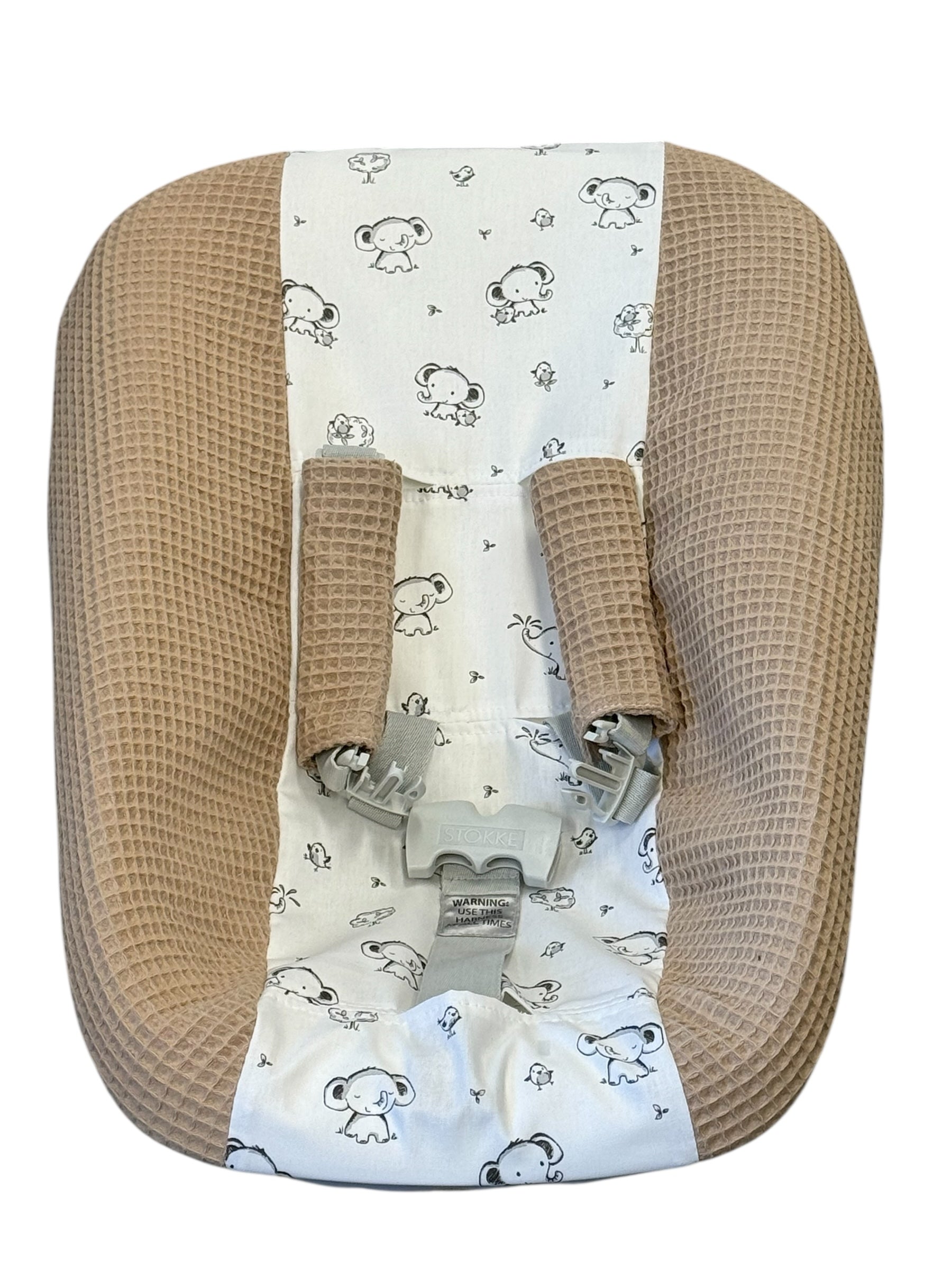 Stokke newborn hoes zand taupe beige kleine olifantjes
