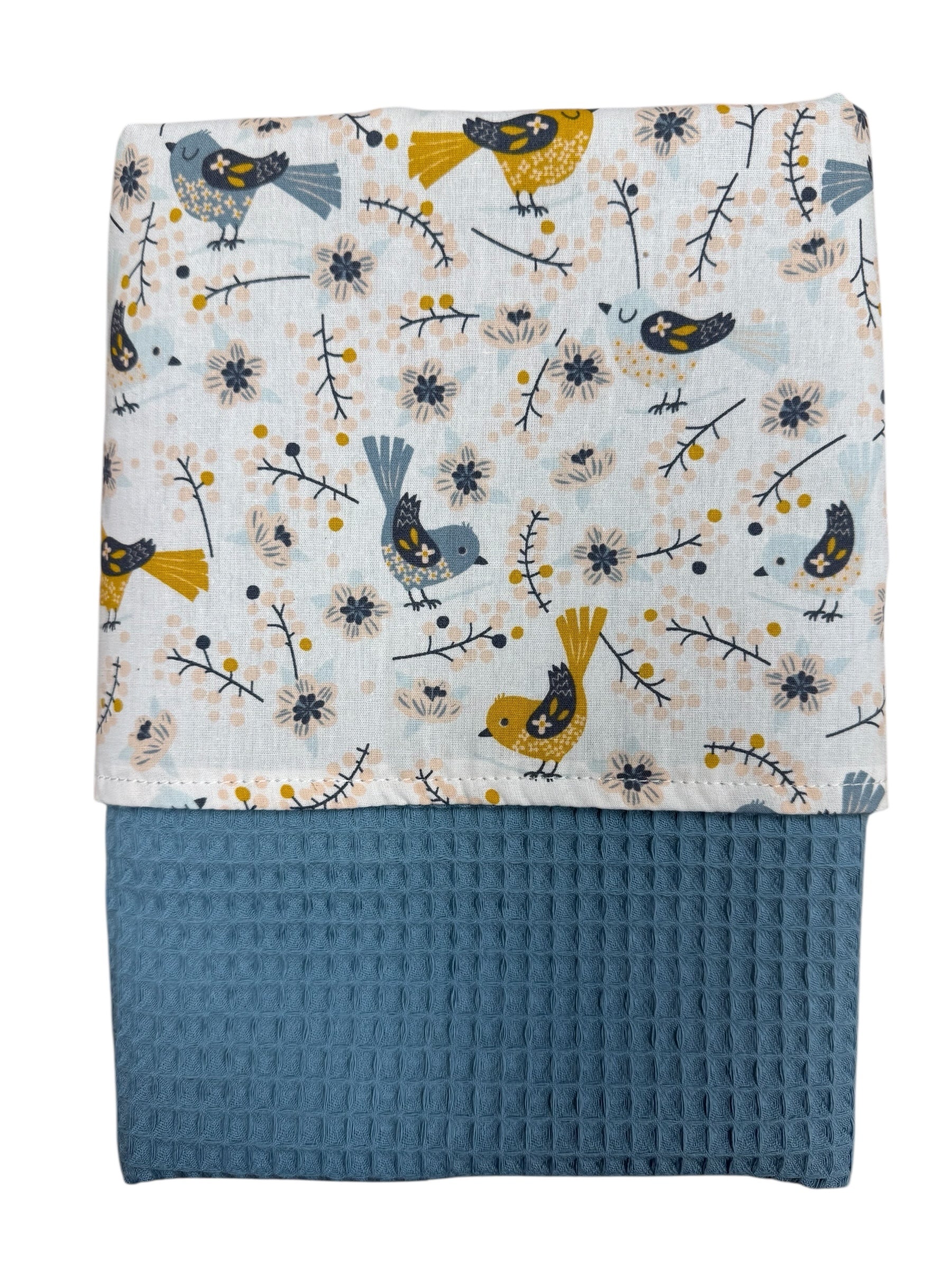 Baby deken kinderwagen deken wieg deken Vogeltjes blauw