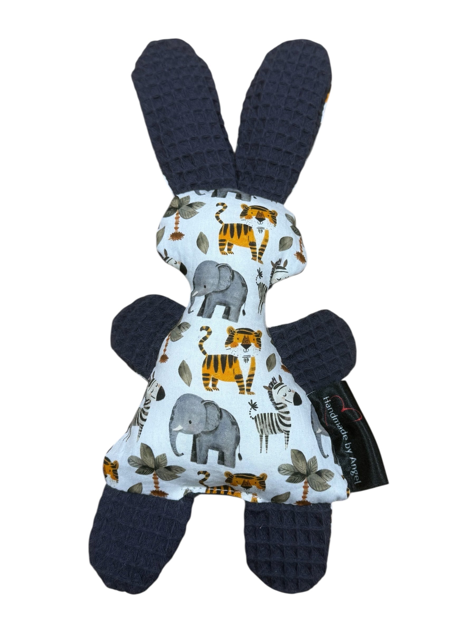 Knuffeltje konijn antraciet grijs blauw olifant zebra tijger
