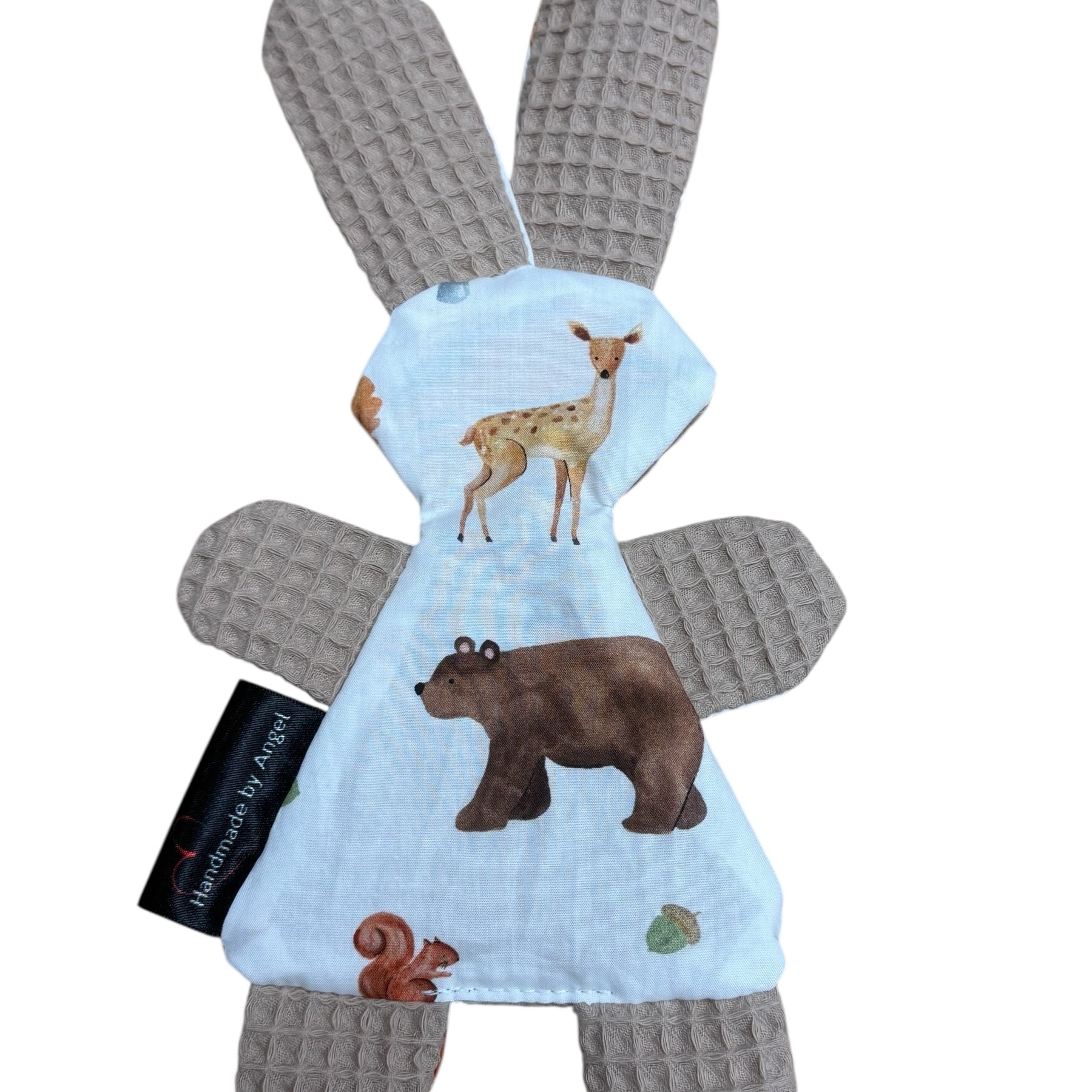 Knuffeldoekje konijn taupe forest animal