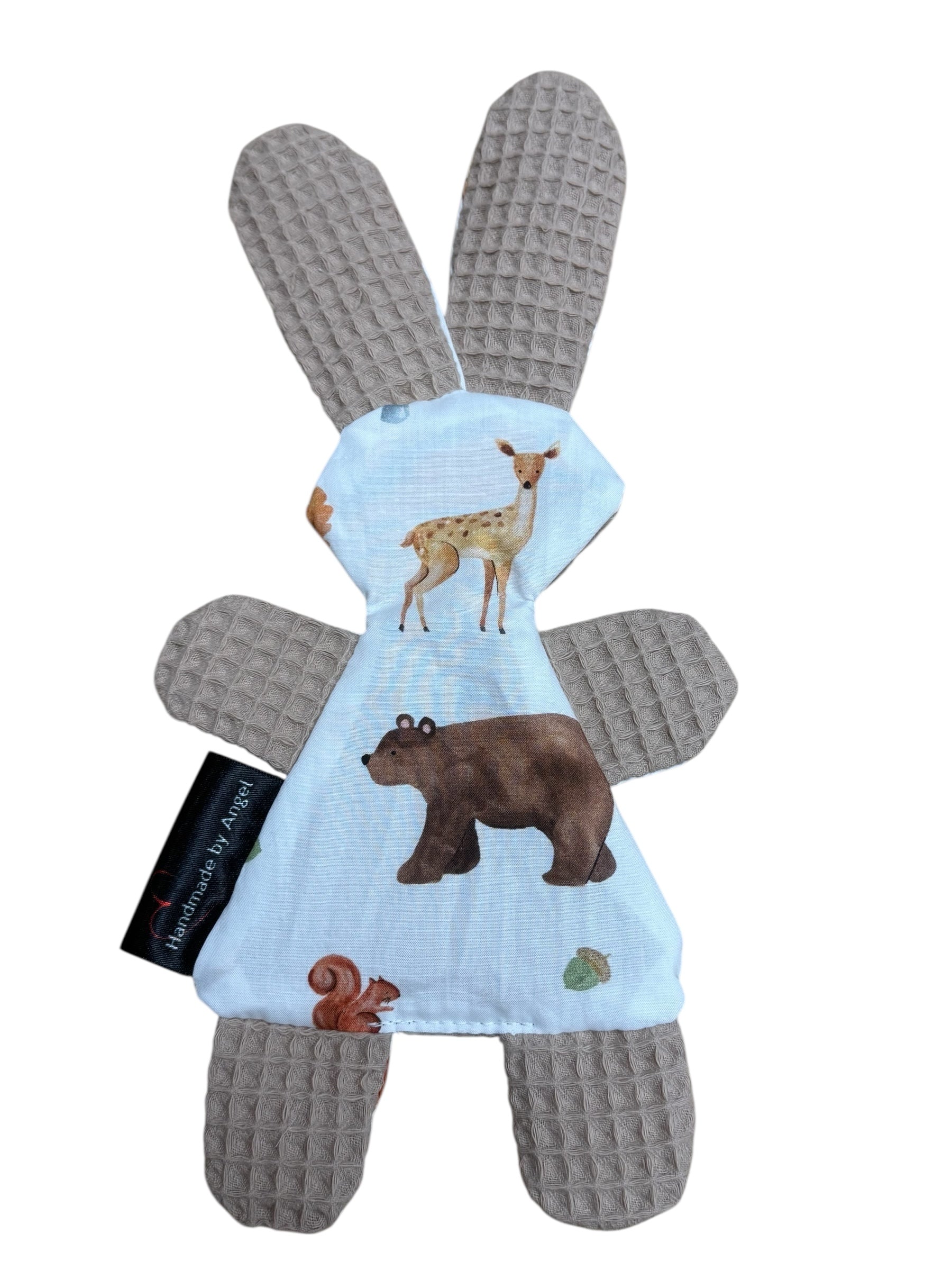 Knuffeldoekje konijn taupe forest animal