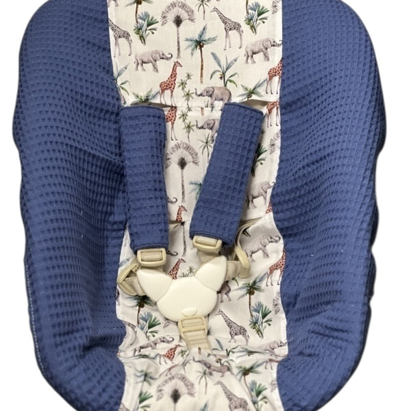 Stokke newborn hoes blauw jungle giraffe olifantjes