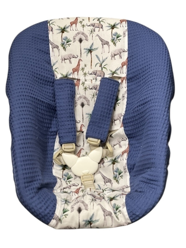 Stokke newborn hoes blauw jungle giraffe olifantjes