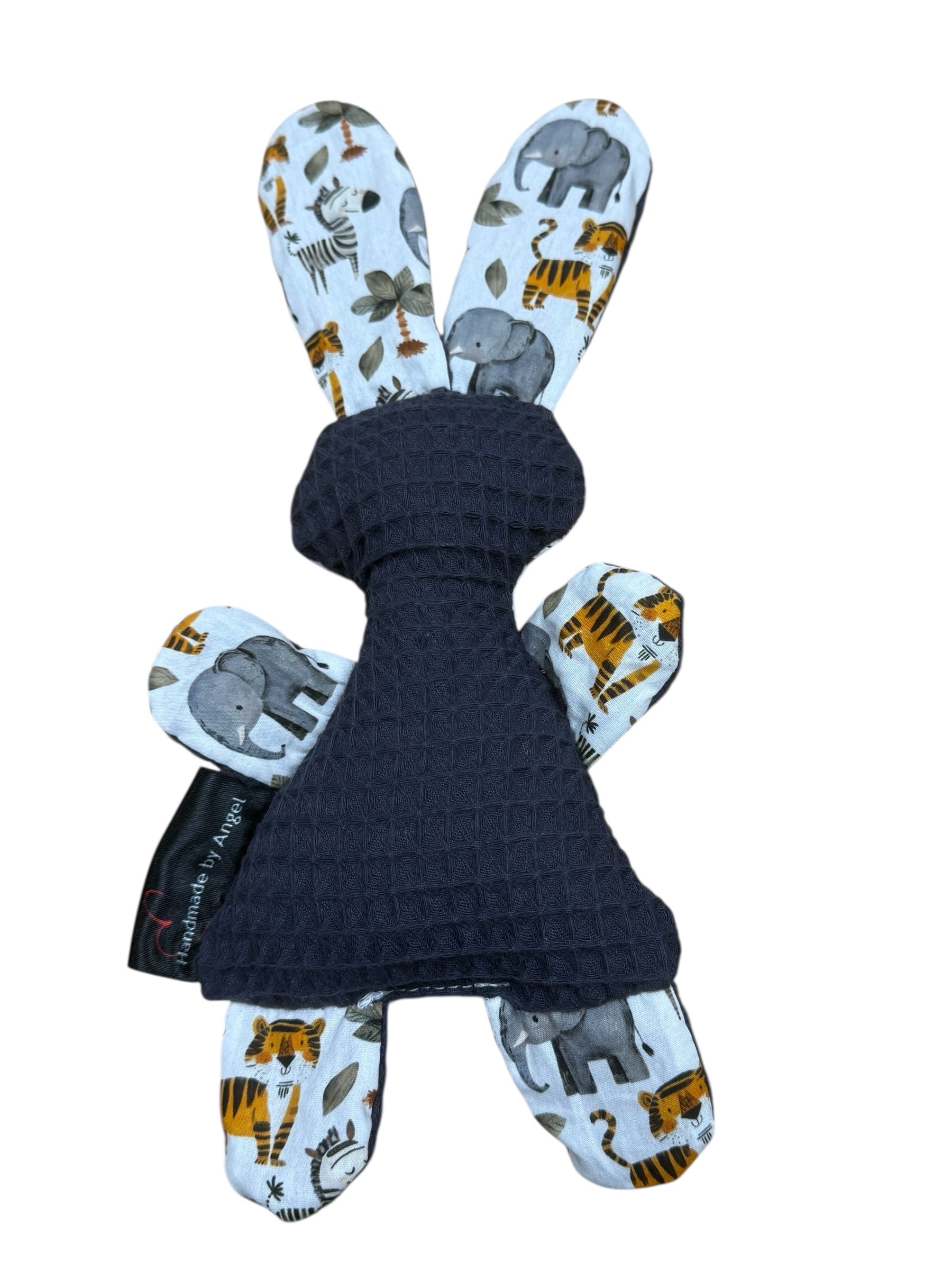 Knuffeltje konijn antraciet grijs blauw olifant zebra tijger
