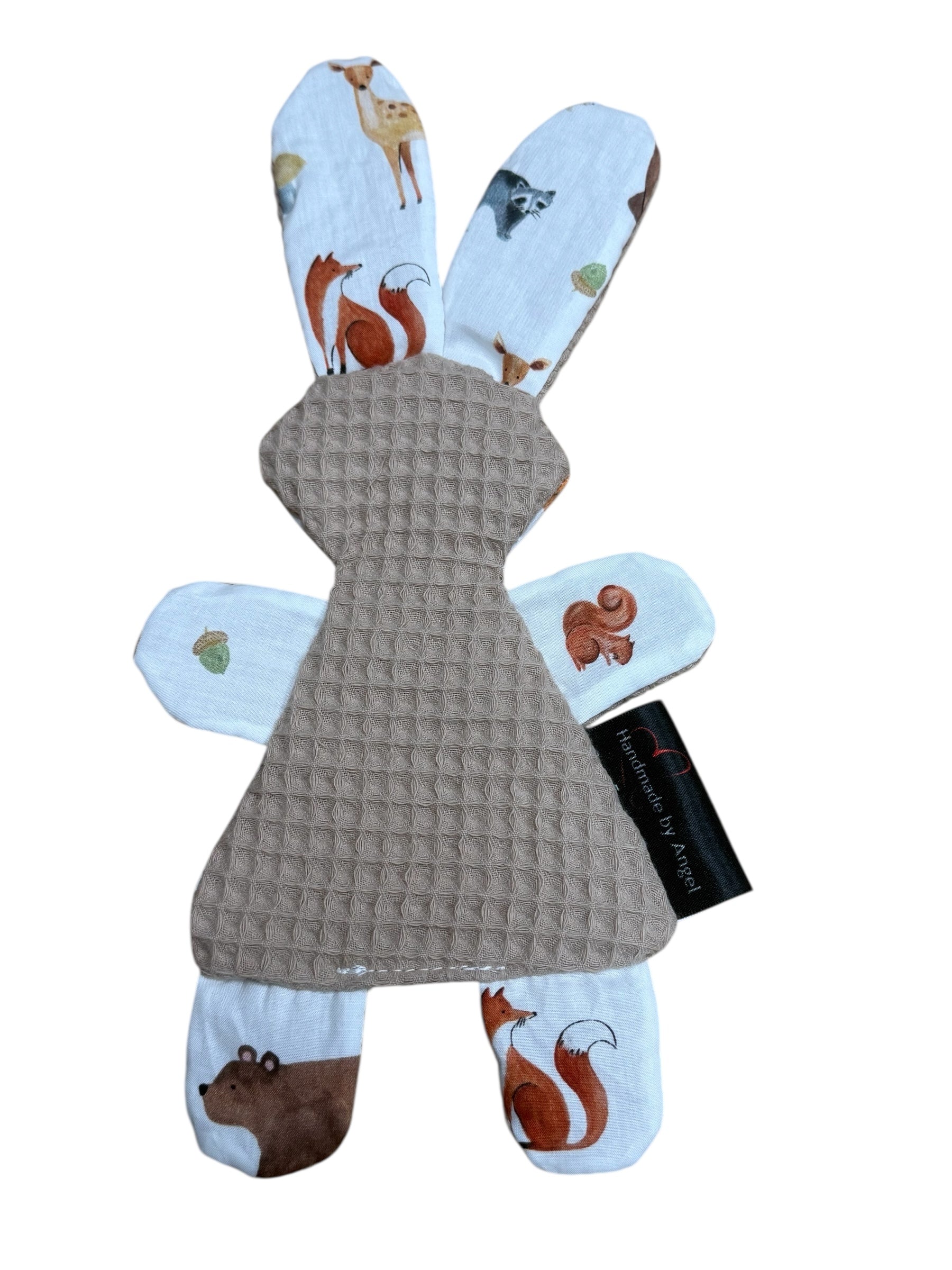 Knuffeldoekje konijn taupe forest animal