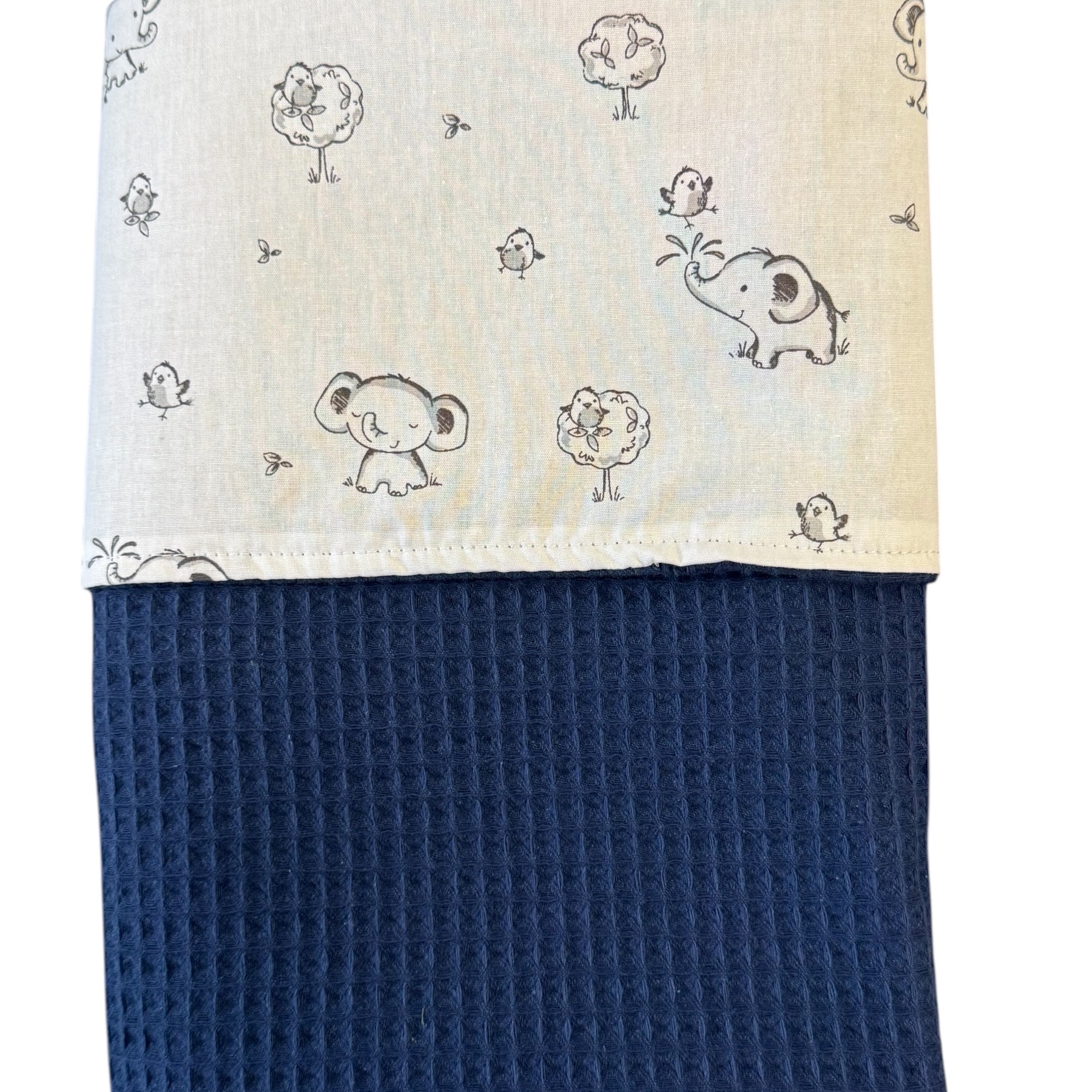 Baby deken kinderwagen deken wieg deken kleine olifantjes navy