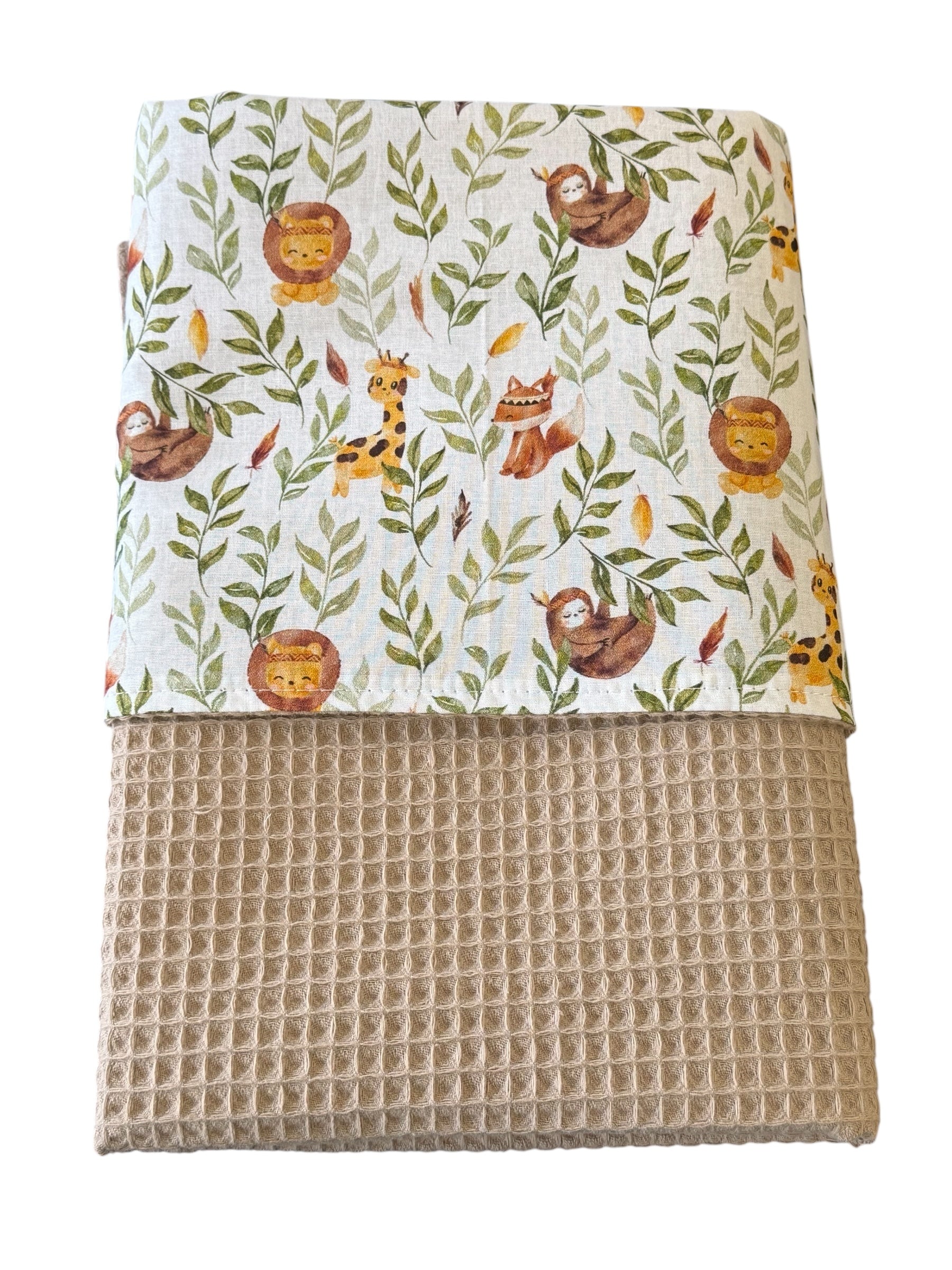 Baby deken kinderwagen deken wieg deken jungle diertjes zand