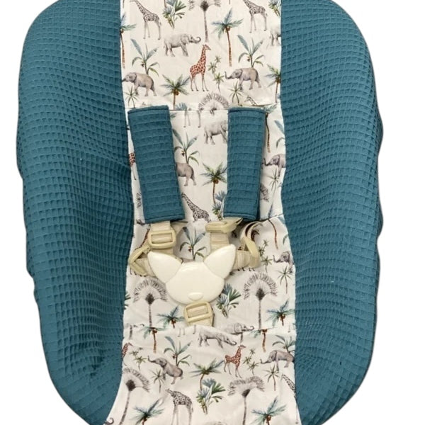 Stokke newborn hoes petrol jungle giraffe olifantjes