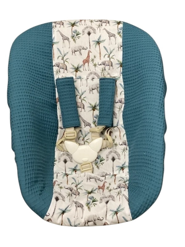 Stokke newborn hoes petrol jungle giraffe olifantjes