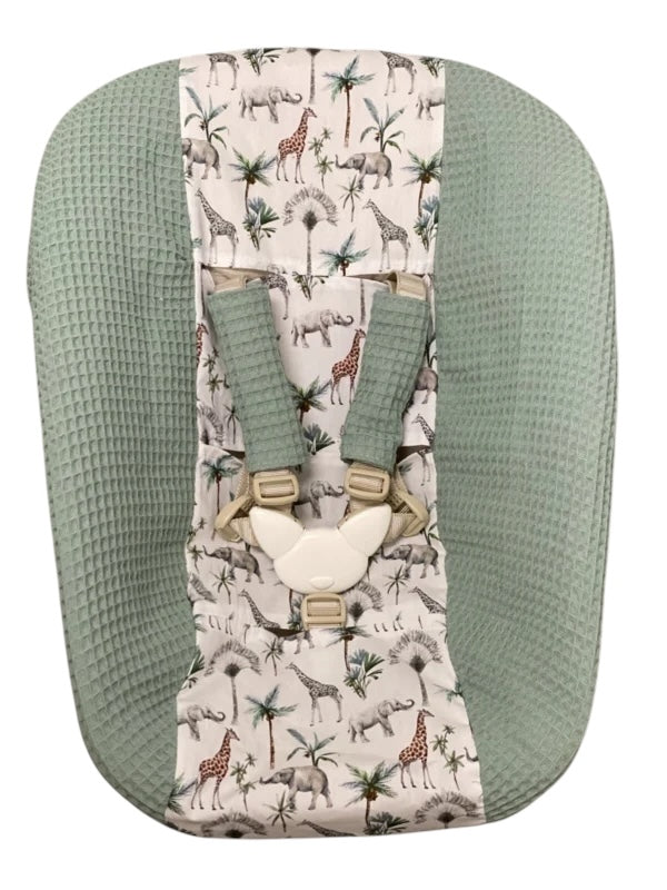 Stokke newborn hoes oud groen jungle giraffe olifantjes