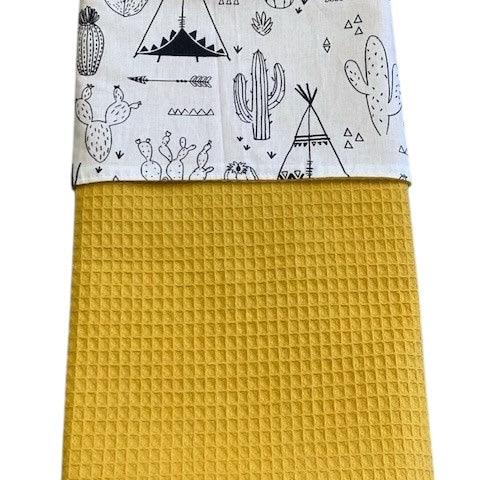 Baby deken kinderwagen deken wieg deken oker geel tipi tent