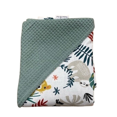 Wikkeldoek oud groen jungle