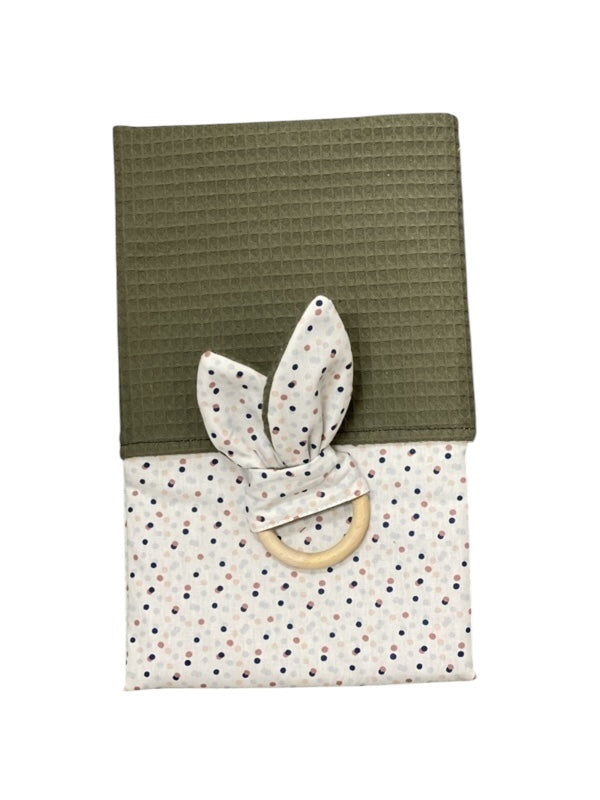 Baby deken kinderwagen deken wieg deken legergroen gekleurde stippen