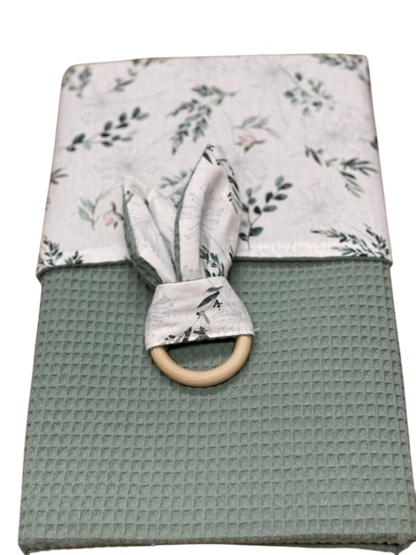 Baby deken kinderwagen deken wieg deken oud groen takje vogeltje