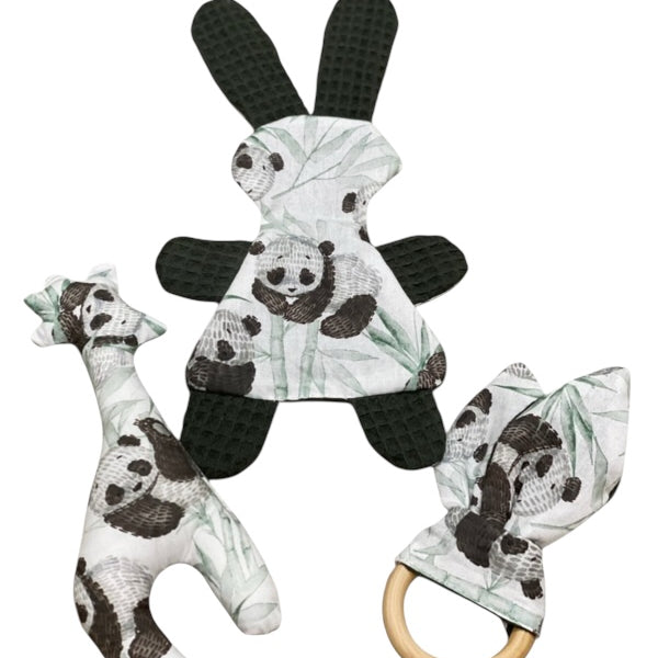 Baby gift set donker groen panda