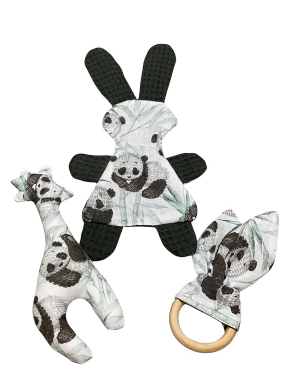 Baby gift set donker groen panda
