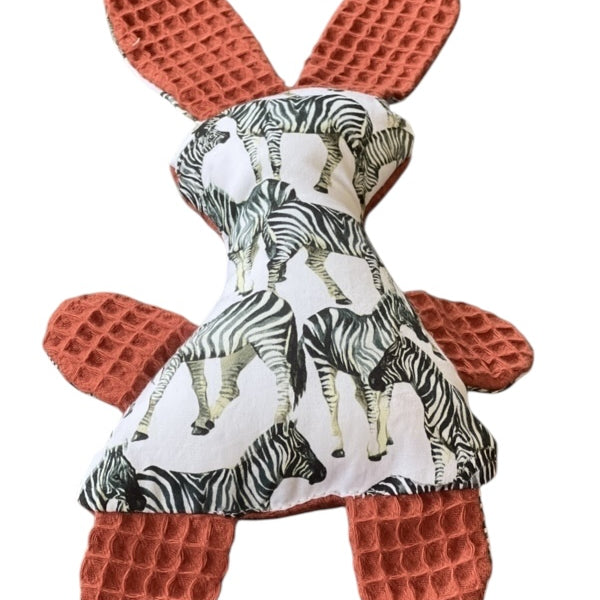 Knuffeltje konijn koper zebra