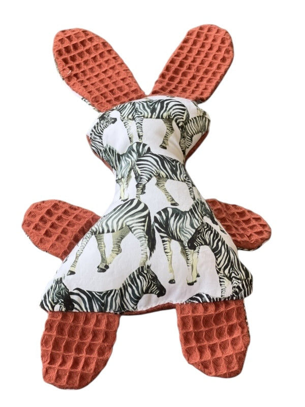 Knuffeltje konijn koper zebra