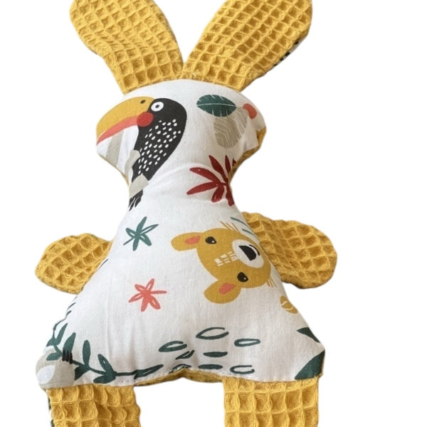Knuffeltje konijn oker geel jungle