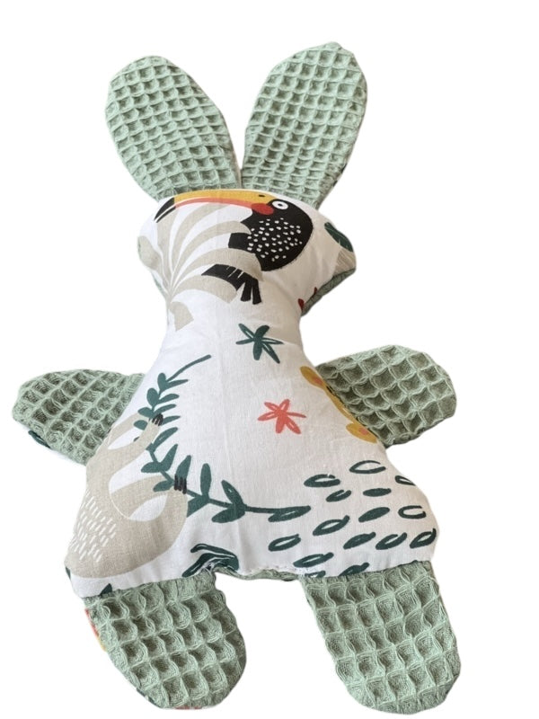 Knuffeltje konijn oud groen jungle