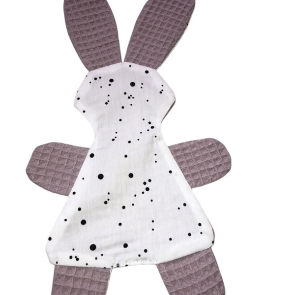 Knuffeldoekje konijn oud roze confetti