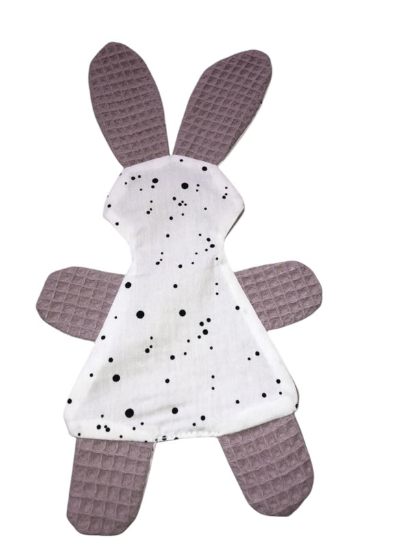 Knuffeldoekje konijn oud roze confetti
