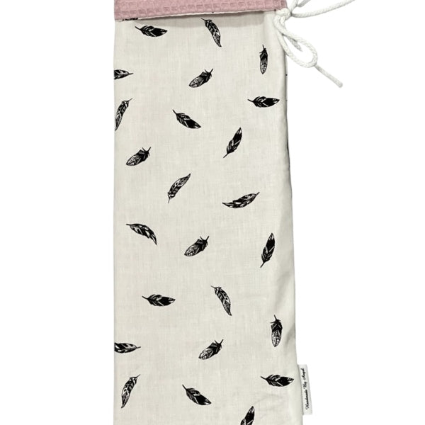 Kruikzak oud roze kleine veer