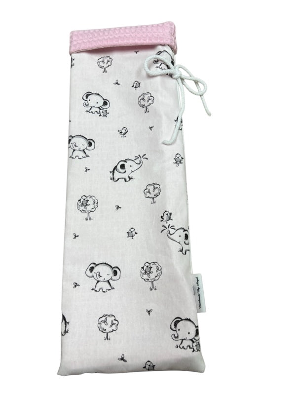 Kruikzak roze kleine olifantjes