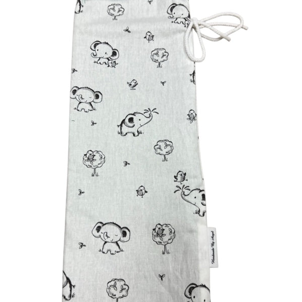 Kruikzak oud groen kleine olifantjes