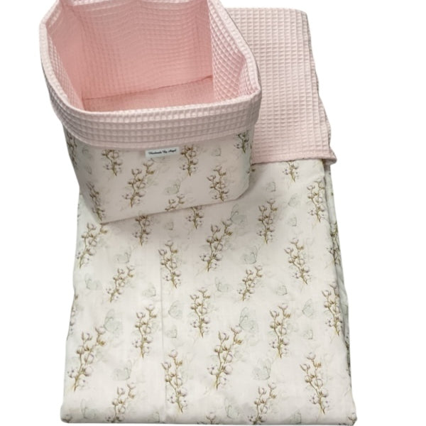 Commode Mandje Roze Takje Vlinder